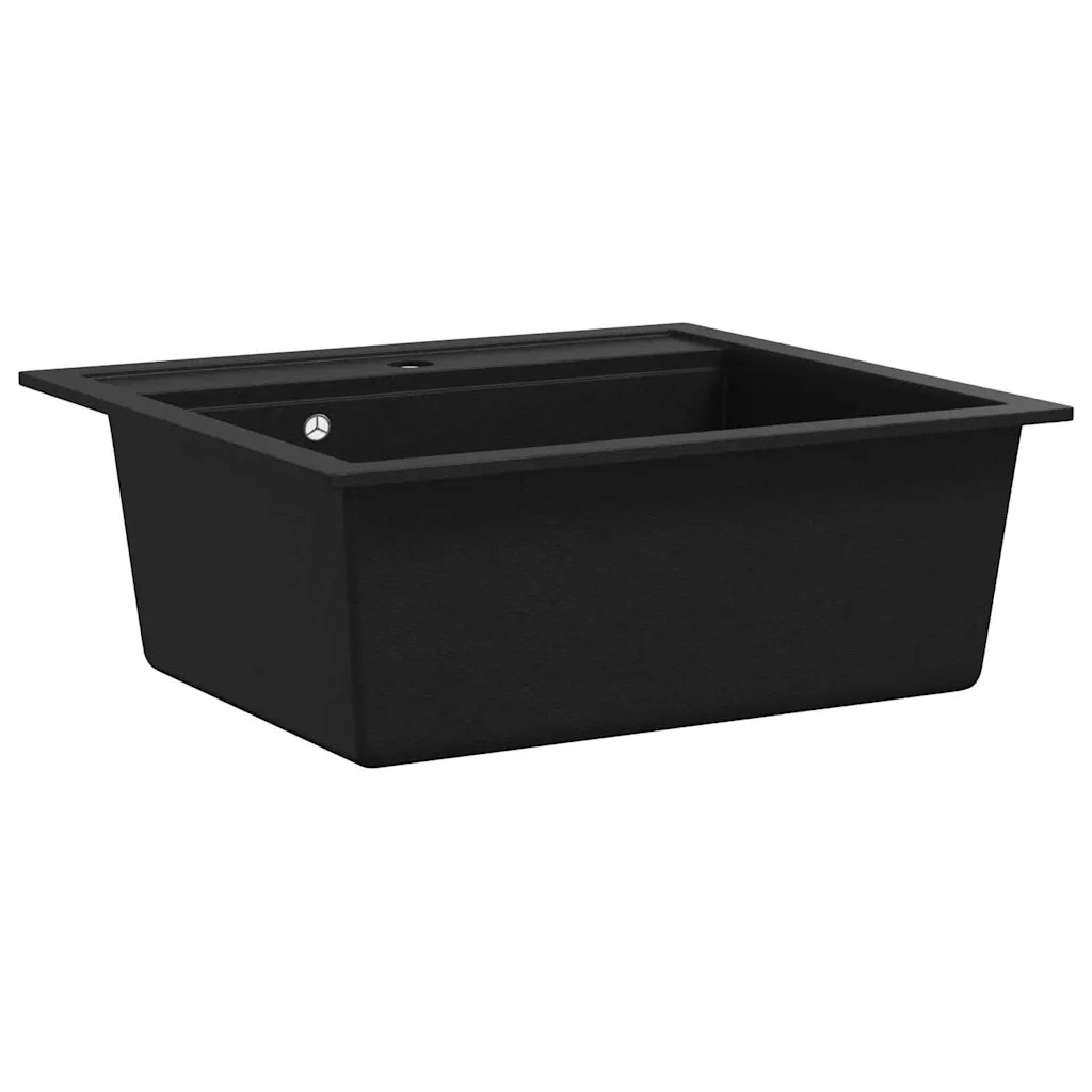 Lavello da Cucina in Granito Vasca Singola Nero CFW8062316