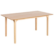 Tavolo da pranzo MDF 160 x 90 cm Piano impiallacciato in frassino Tavolo da cucina di design moderno