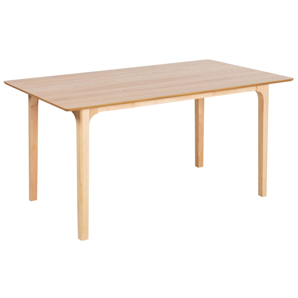 Tavolo da pranzo MDF 160 x 90 cm Piano impiallacciato in frassino Tavolo da cucina di design moderno