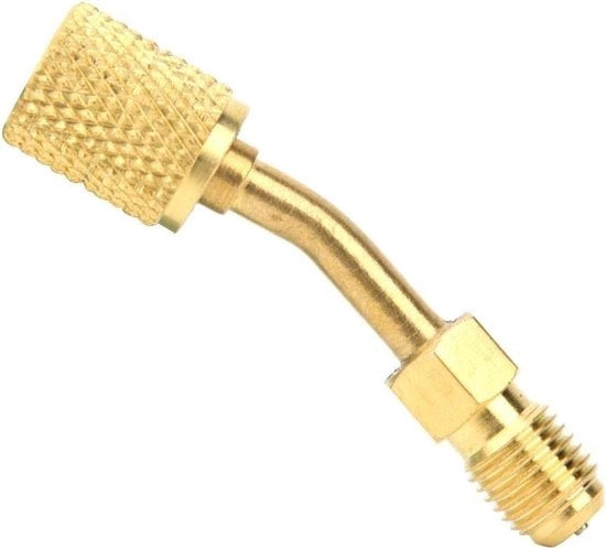 Adattatore per pompa a vuoto per servizio climatizzazione R410A maschio SAE 1/4" a femmina SAE 5/16" (AD87-45)