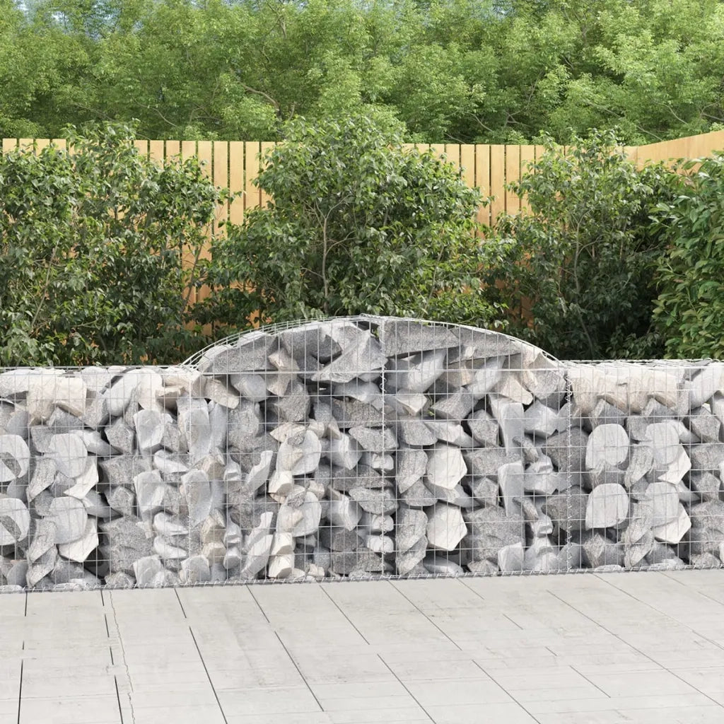 Cesti Gabbioni ad Arco 3 pz 300x50x80/100 cm Ferro Zincato 3146684