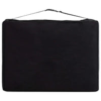 Lettino Massaggio Pieghevole a 3 Sezioni Legno Nero e Beige 110213