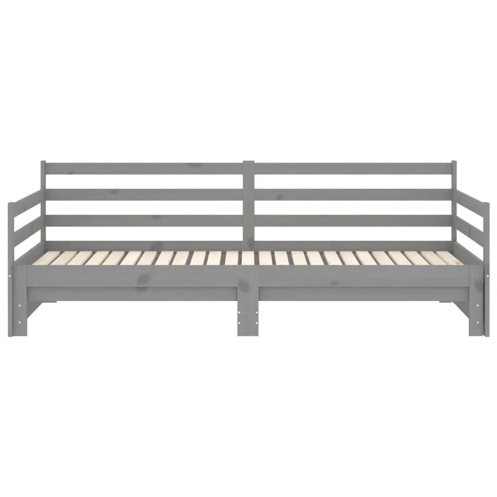 Dormeuse Estraibile Grigia in Massello di Pino 2x(90x200) cm cod mxl 64404
