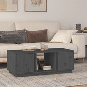 Tavolino da Salotto Grigio 110x50x40 cm Legno Massello di Pino 814426