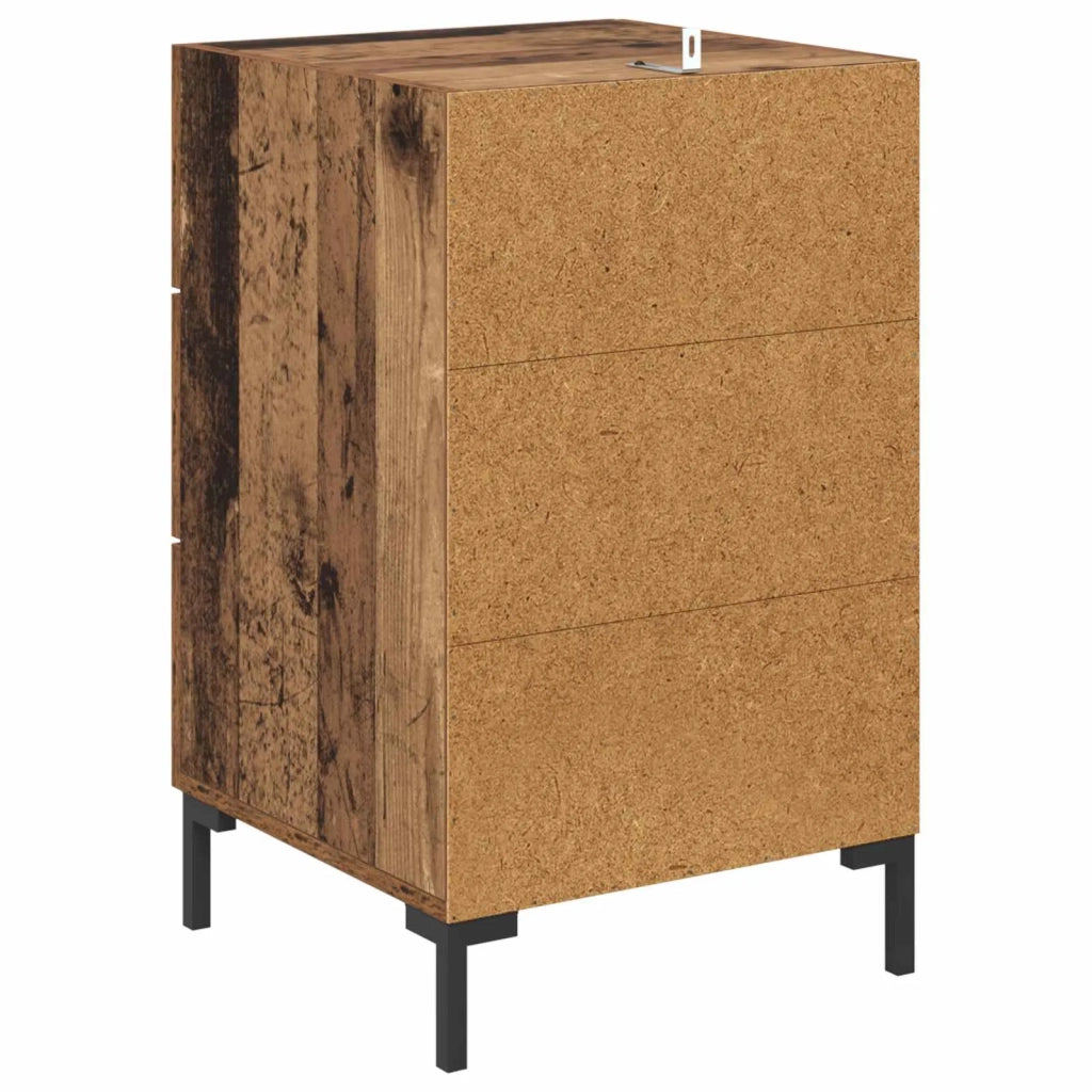 Armadio da Notte con cassetto Legno vecchio 40 x 40 x 66 cm 882116
