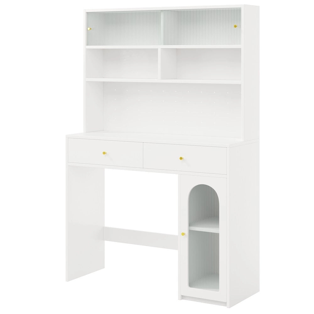 Mobile Cucina con Piano Lavoro, Barra Ganci, 2 Cassetti e Vano Aperto ¨C Xylo ¨C Bianco