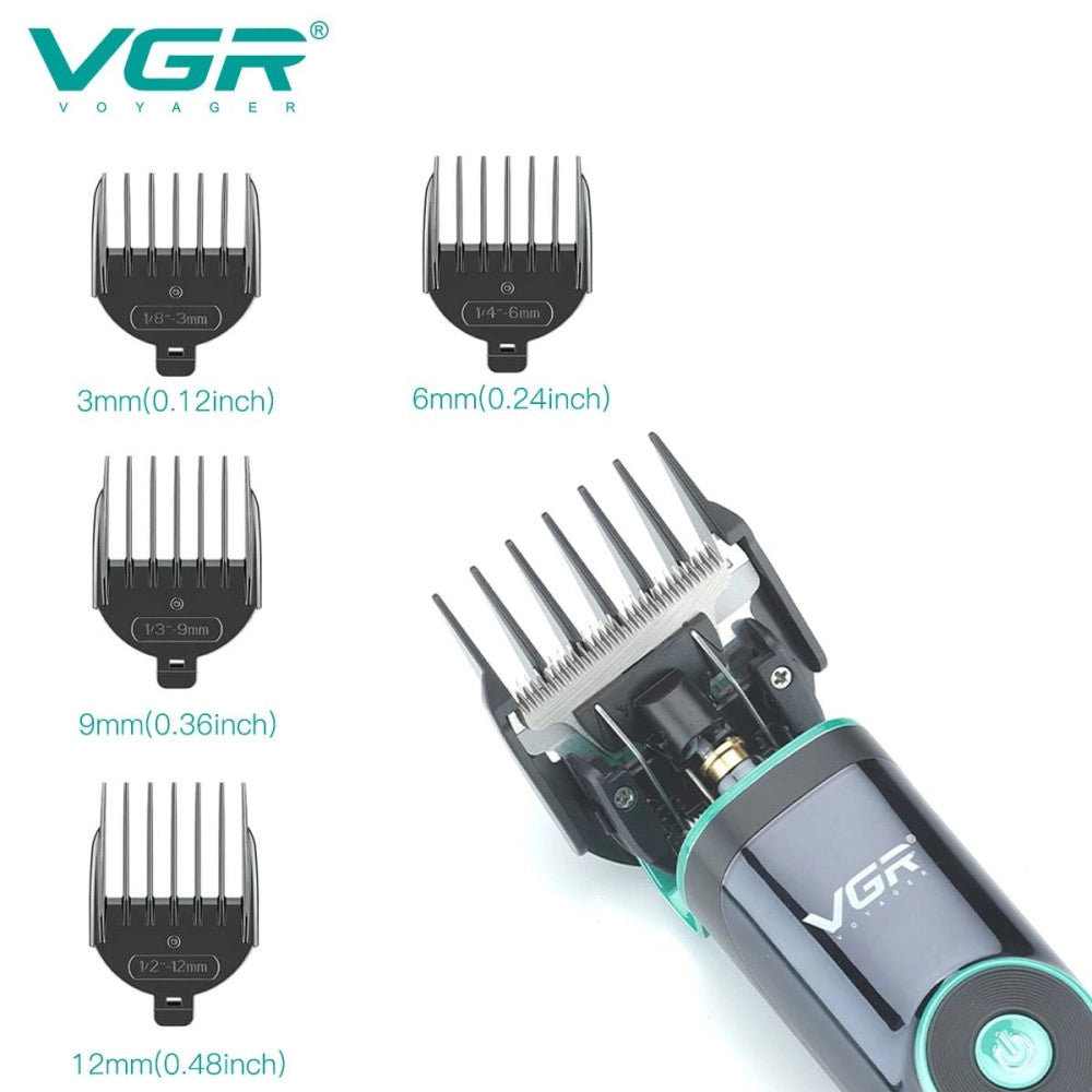 Trade Shop - Tagliacapelli Professionale Barba Trimmer Ricarica Rapida Con Pettini Guida V671 -