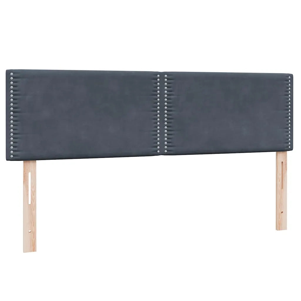 Giroletto a Molle con Materasso Grigio Scuro 160x210 cm Velluto 3316120