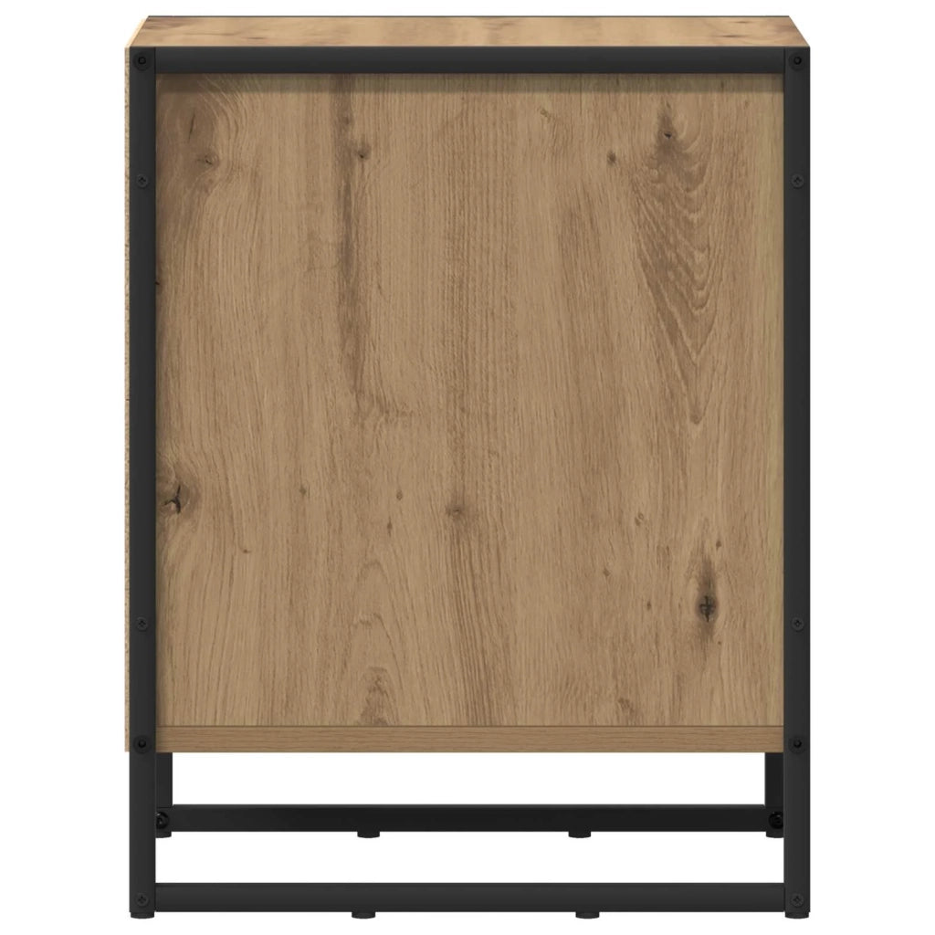 Comodino 2 pz-Set di 2 Tavolino da notte Rovere Artigianale 39,5 x 30 x 50 cm 569102