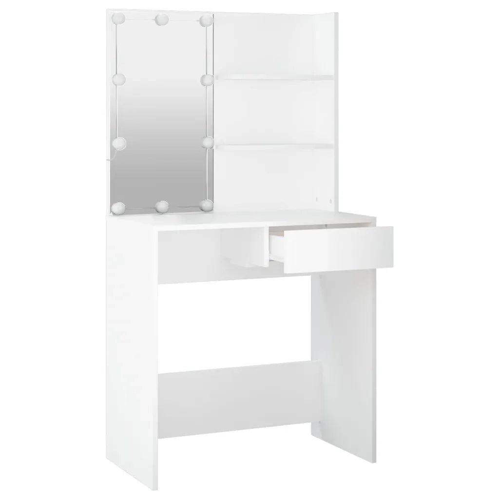 Toeletta con LED Bianca 74,5x40x141 cm 808801