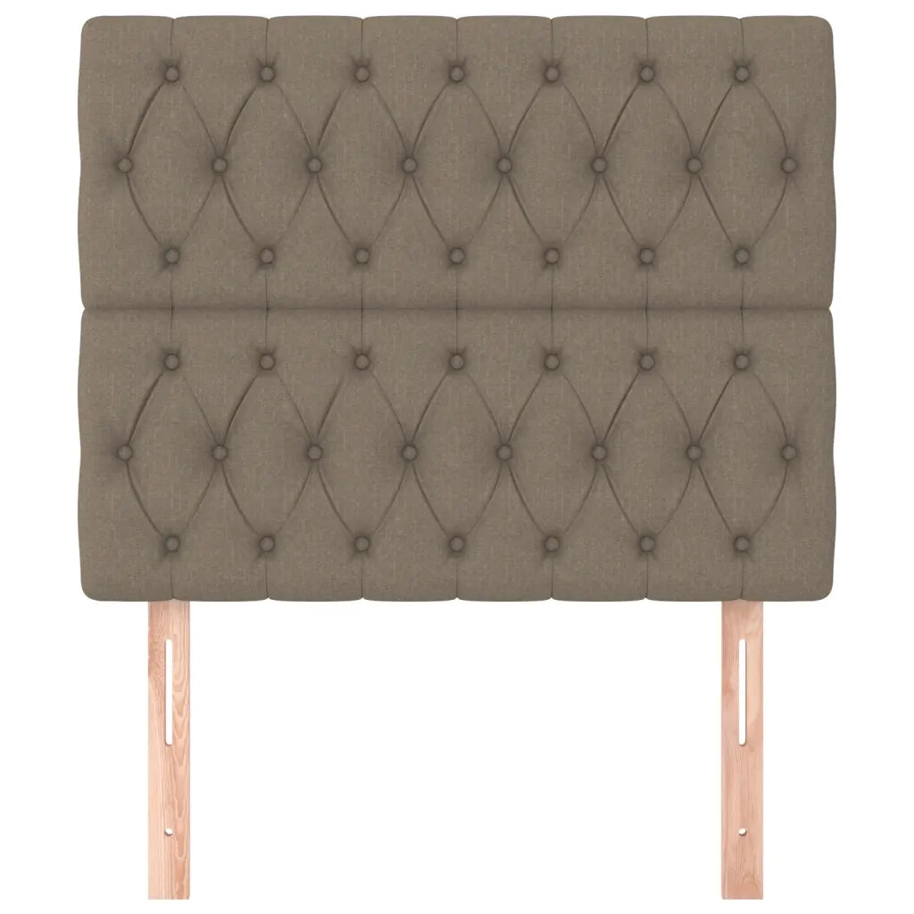 Testiera per Letto-Testata-Testiera Decorativa Tortora 90x7x118/128 cm Tessuto