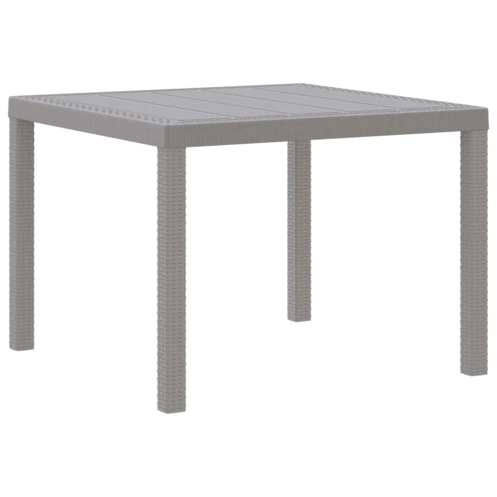 Tavolo da Giardino Grigio chiaro 100 x 100 x 73 cm polyrattan 871683