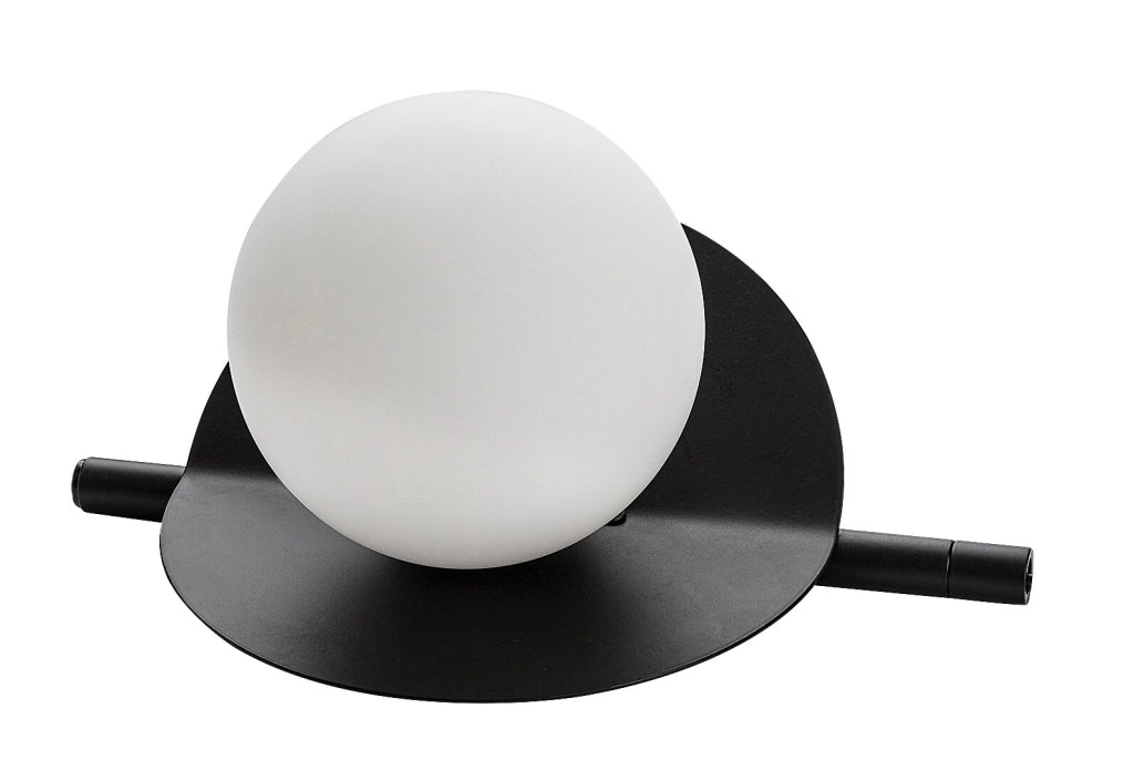 Lampada da tavolo industriale nera sfera bianca G9 Rabalux Jules