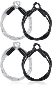 Cavo di sicurezza in acciaio inossidabile 100 cm - 4 pezzi - leggero - flessibile - rivestimento vinilico - cavo con chiusura