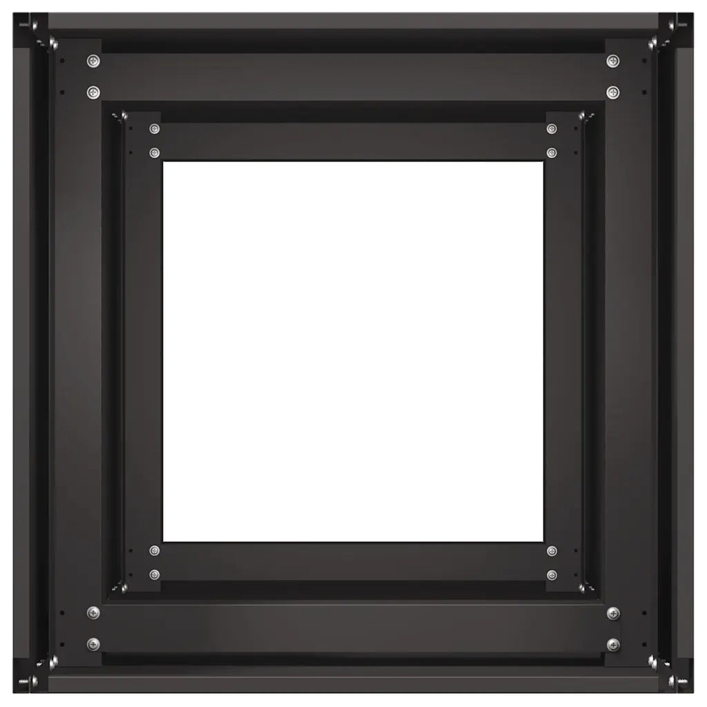 Fioriera | Cassetta per fiori | Vaso Nera 40x40x80 cm in Acciaio Laminato a Freddo