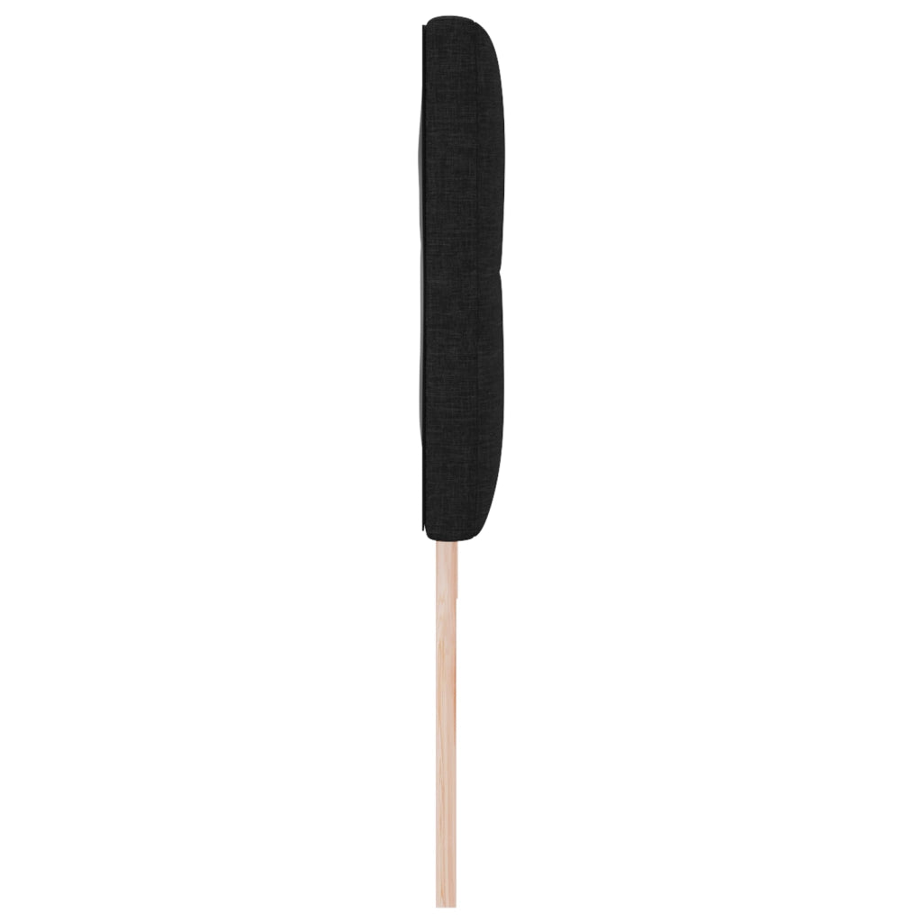 Testata LED imbottita nera 90 cm in tessuto