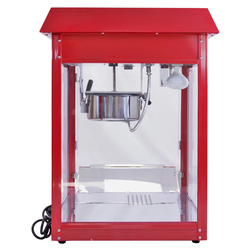 Macchina per Popcorn con Carrello Acciaio Inox Pop Corn Professionale 1370W