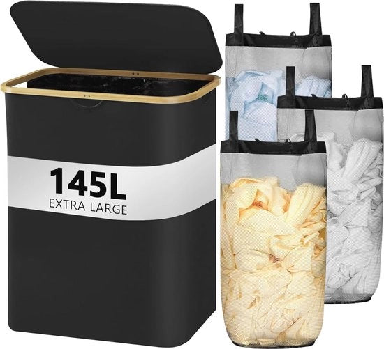 Lavatrice con Coperchio e 3 Cassetti - 145L Raccolta Acqua con Sacchi Lavabili