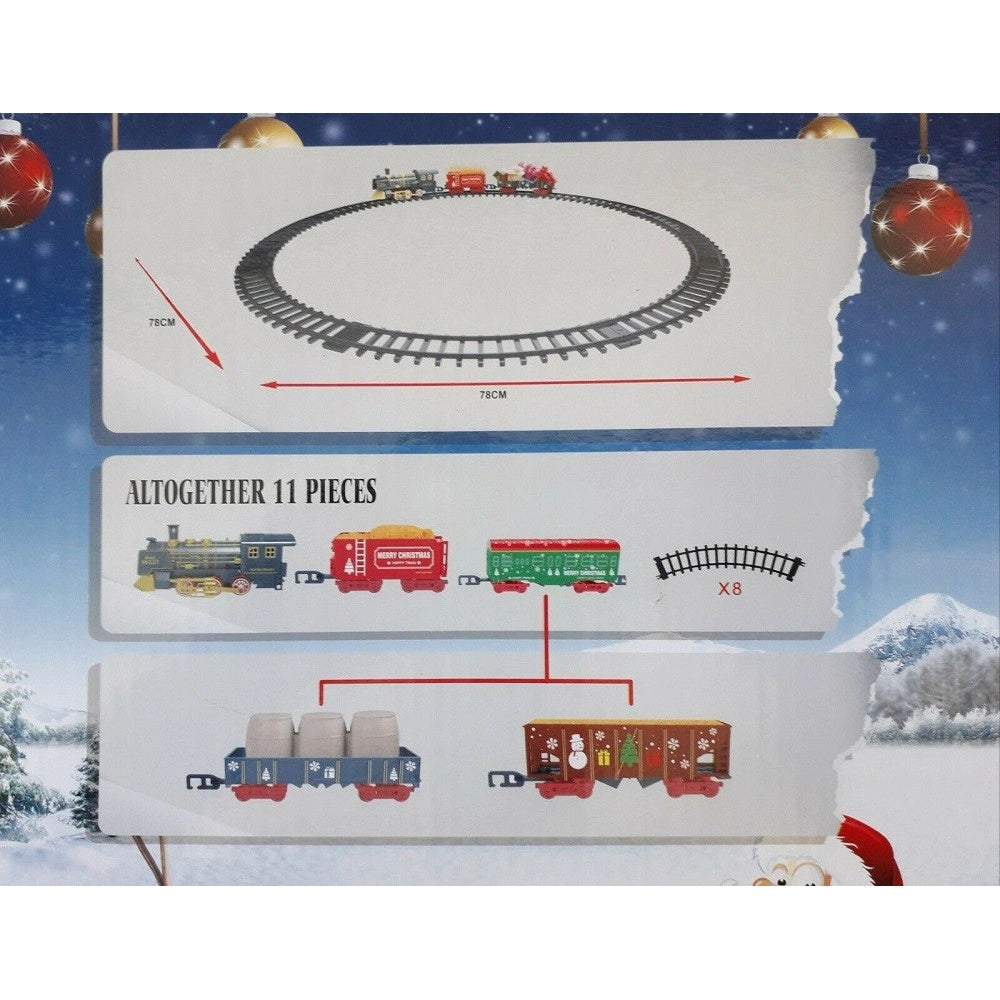 Trade Shop - Trenino Elettrico Con Luci E Suoni Sotto Albero Di Natale Diametro ø 78cm 90127 -