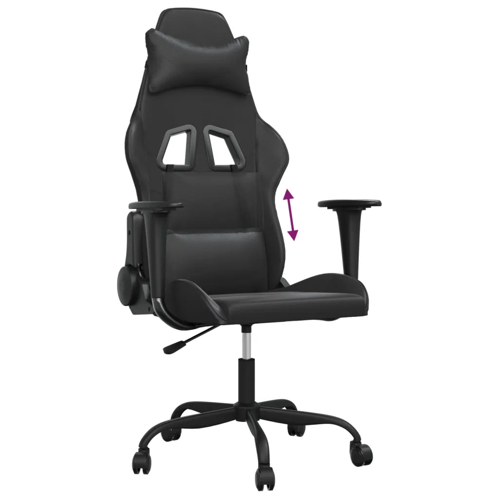 Sedia da Gaming | Sedia da e-sports Nera in Similpelle