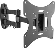 Braccio di supporto per TV da parete girevole per schermi da 13 a 47 pollici braccio di supporto per TV da parete per parete con gomma di fissaggio per schermi OLED piani o curvi fino a 15 kg & VESA 200 x 200 mm