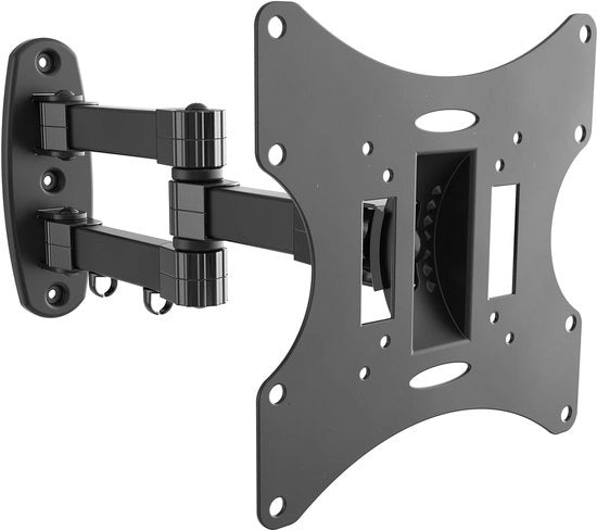 Braccio di supporto per TV da parete girevole per schermi da 13 a 47 pollici braccio di supporto per TV da parete per parete con gomma di fissaggio per schermi OLED piani o curvi fino a 15 kg & VESA 200 x 200 mm