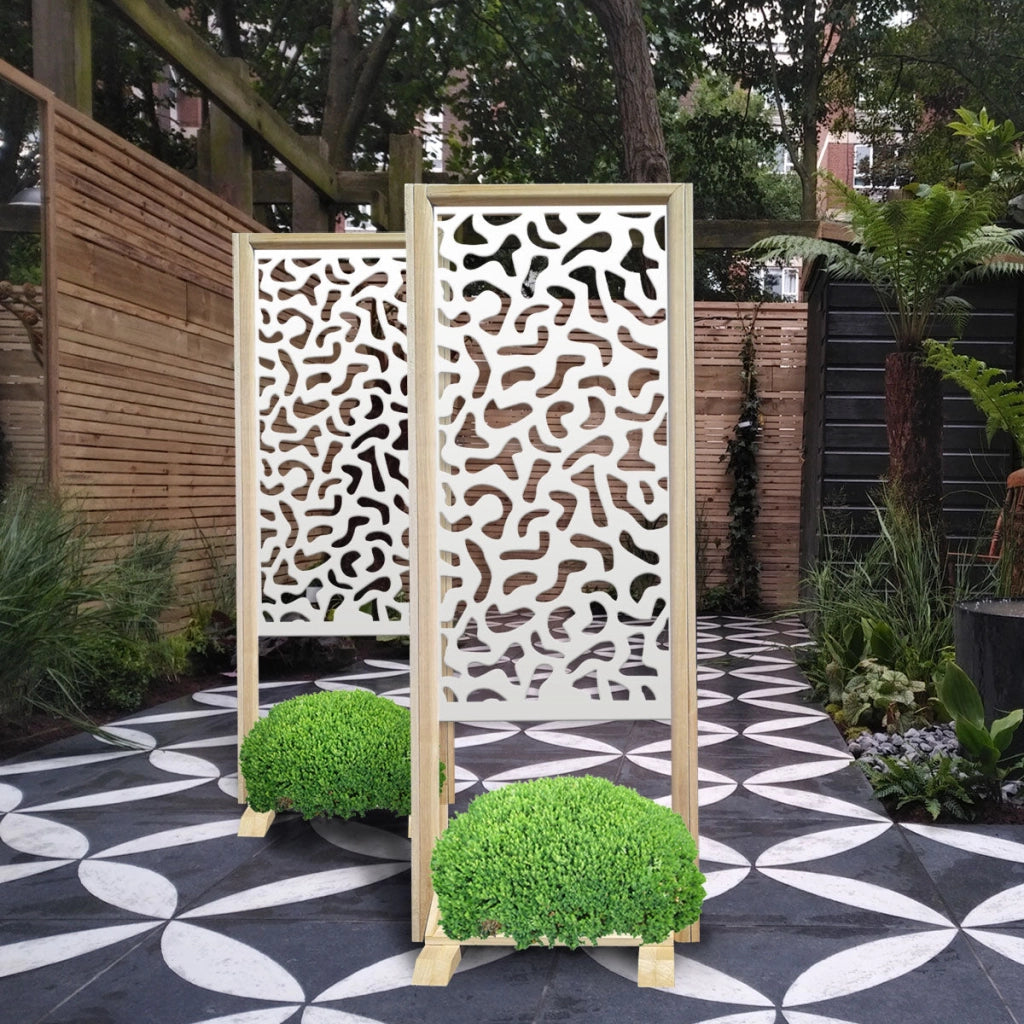MACCHIE - Separè - Paravento modulabile - 70x190cm - in Legno e PVC Colore: bianco