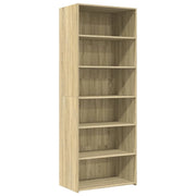 Buffet credenza cassettiera armadio mobile contenitore organizer cucina soggiorno salotto rovere Sonoma alto 70 x 41 x 185 cm legno ingegnerizzato marrone 02_0034202