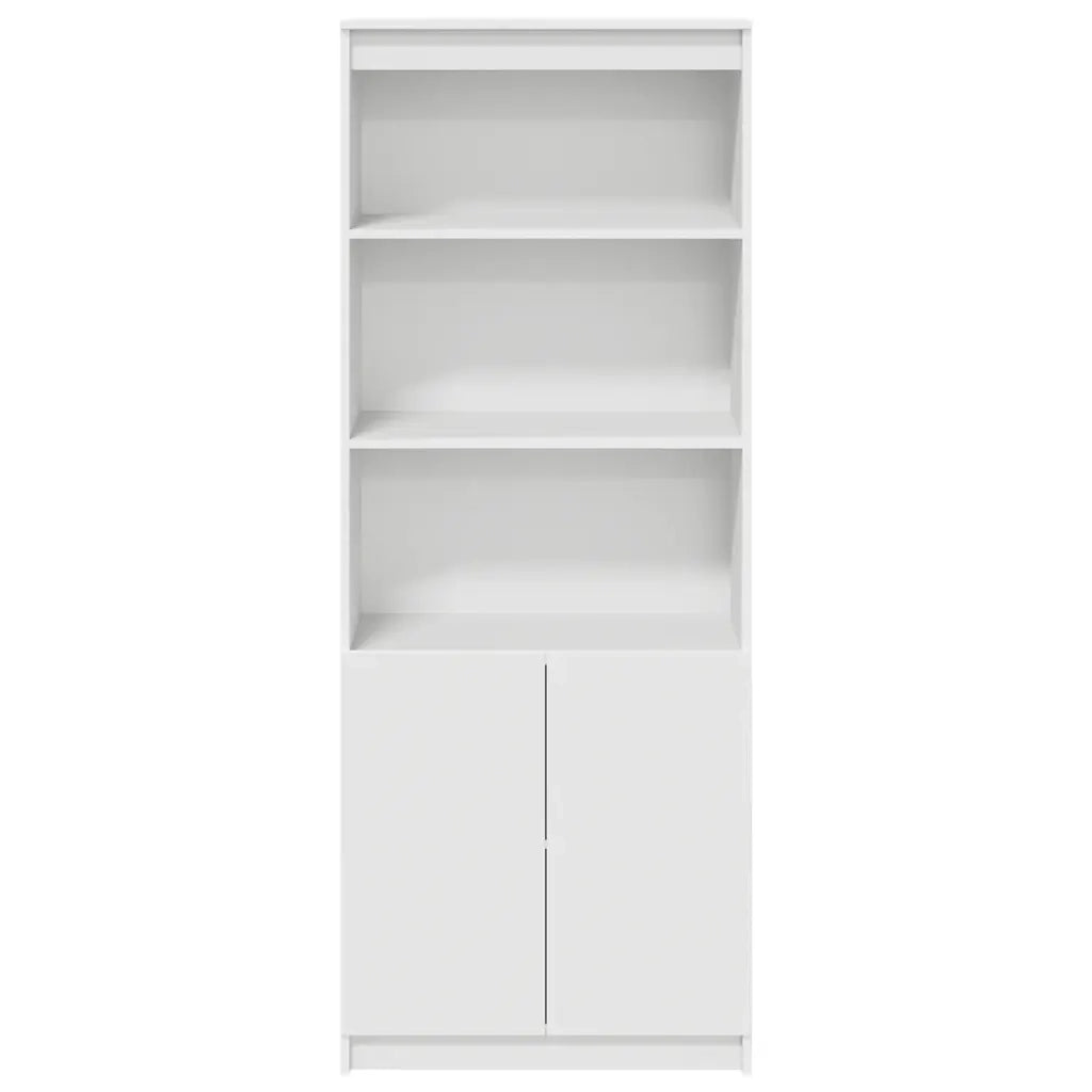 Credenza Bianca 70x35x180 cm in Legno Multistrato