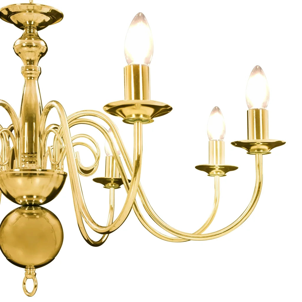 Lampadario Oro con 8 Lampadine E14 CFW7223412