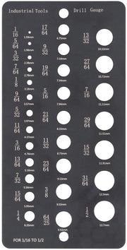 Boormeter 29 Gaten con Doppia Scala di Scala - Rapida Identificazione - Costruzione in Acciaio Inossidabile - Supporto di Sospensione - Misurazioni Precise - Livello di Boormetter