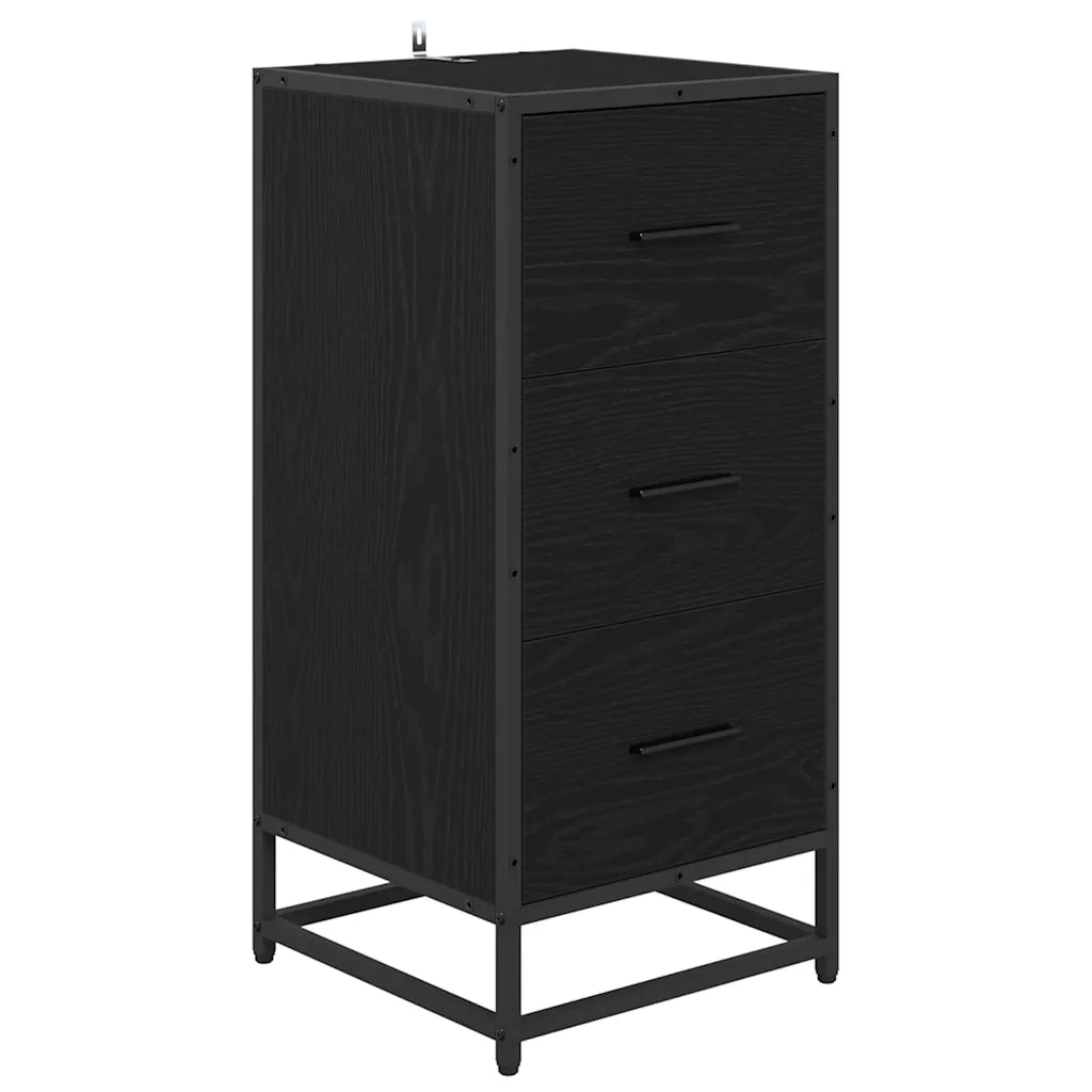 Credenza-Buffet-Armadio da cucina Rovere Nero 35.5 x 35 x 76 cm