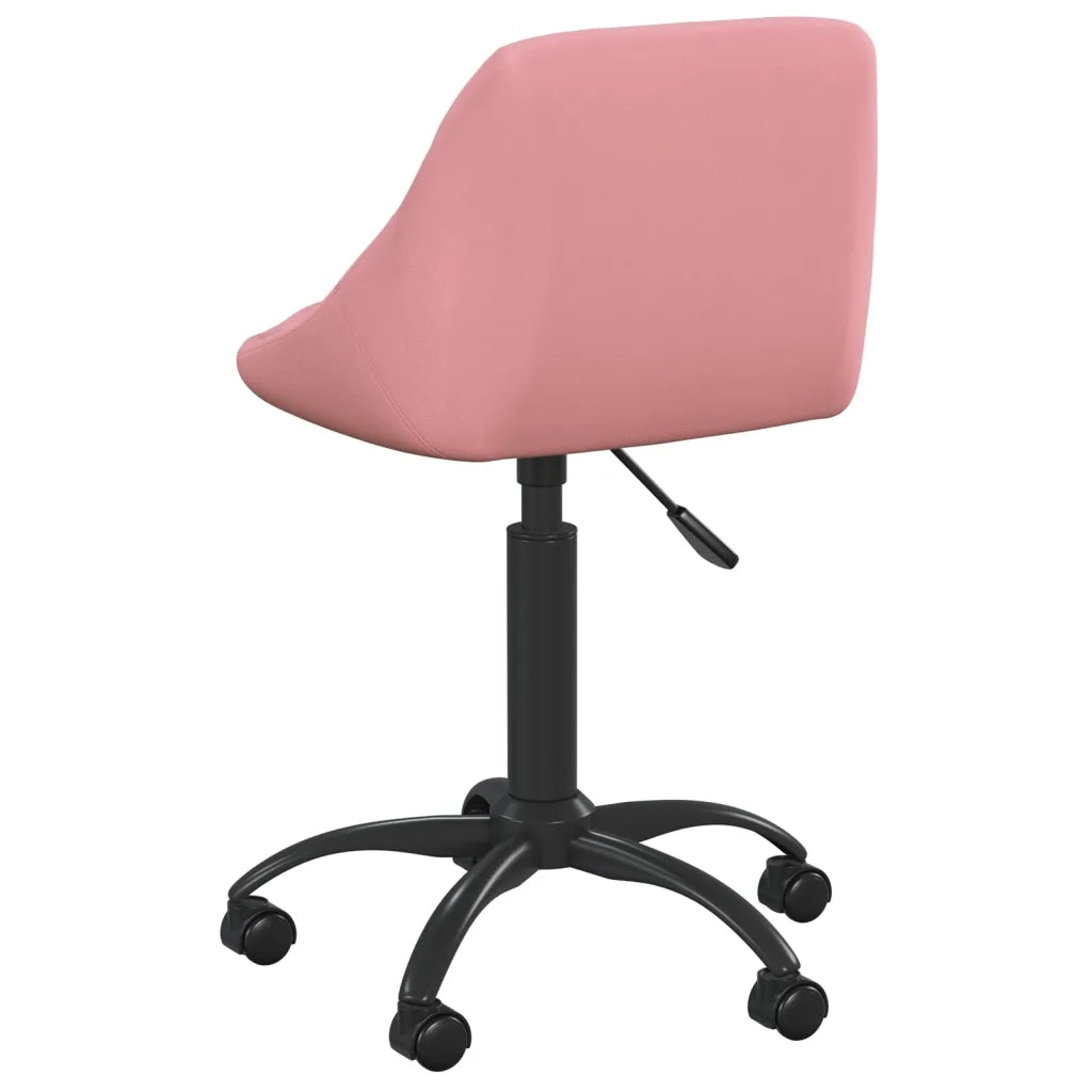 Sedia da Ufficio Rosa in Velluto