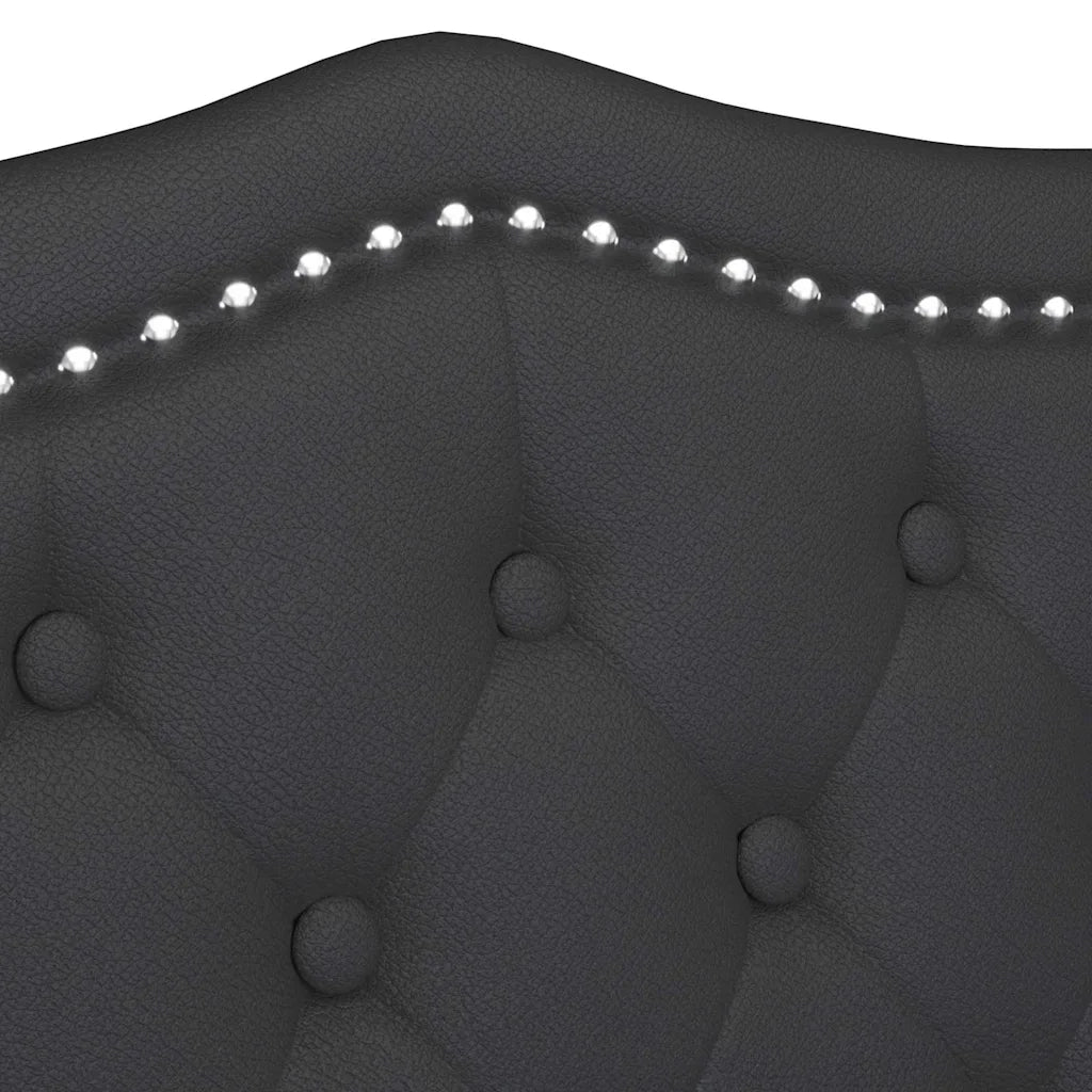 Panca Chesterfield Nero 120,5 x 65 x 75 cm Pelle Sintetica 42019284