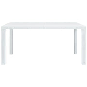 Tavolo da Giardino Bianco 150x90x72 cm in Plastica Stile Rattan 45604