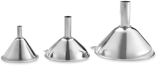 Treccia per cucina in acciaio inossidabile - Set a tre pezzi - Filtro alimentare - Mini treccia - Ideale per liquidi - Resistente alla corrosione