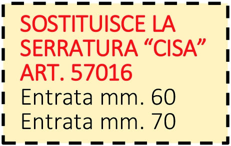 Securemme SERRATURA TRIPLICE AD INFILARE 4 MANDATE 2 CHIAVI DM Art. 2033 E.70