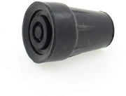 Ferrule in gomma resistenti 12mm - Rinforzati con anello metallico - Set da 4 - Gomma duratura - Ideali per bastoni da trekking - Tasche compatte nere - Copertura bastone da passeggio