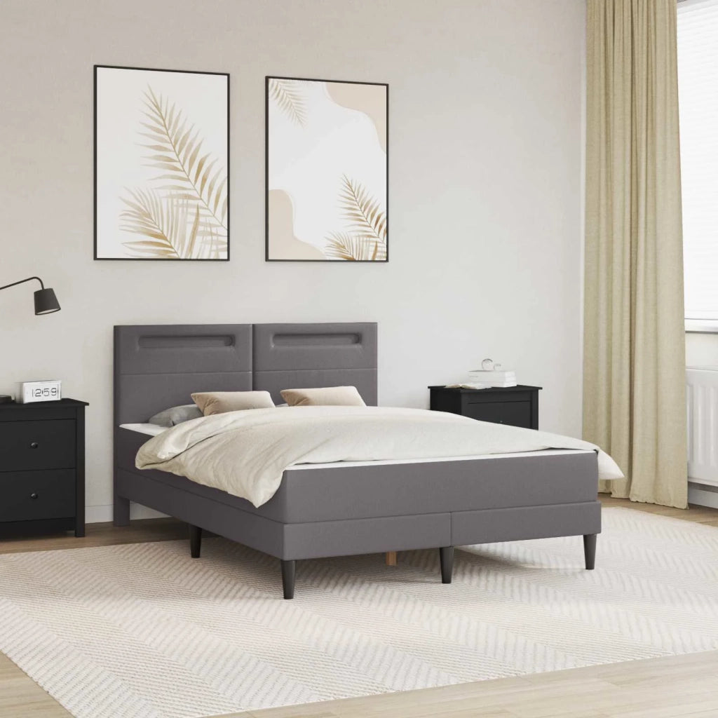 Struttura del letto con testiera Grigio 120 x 200 cm Similpelle