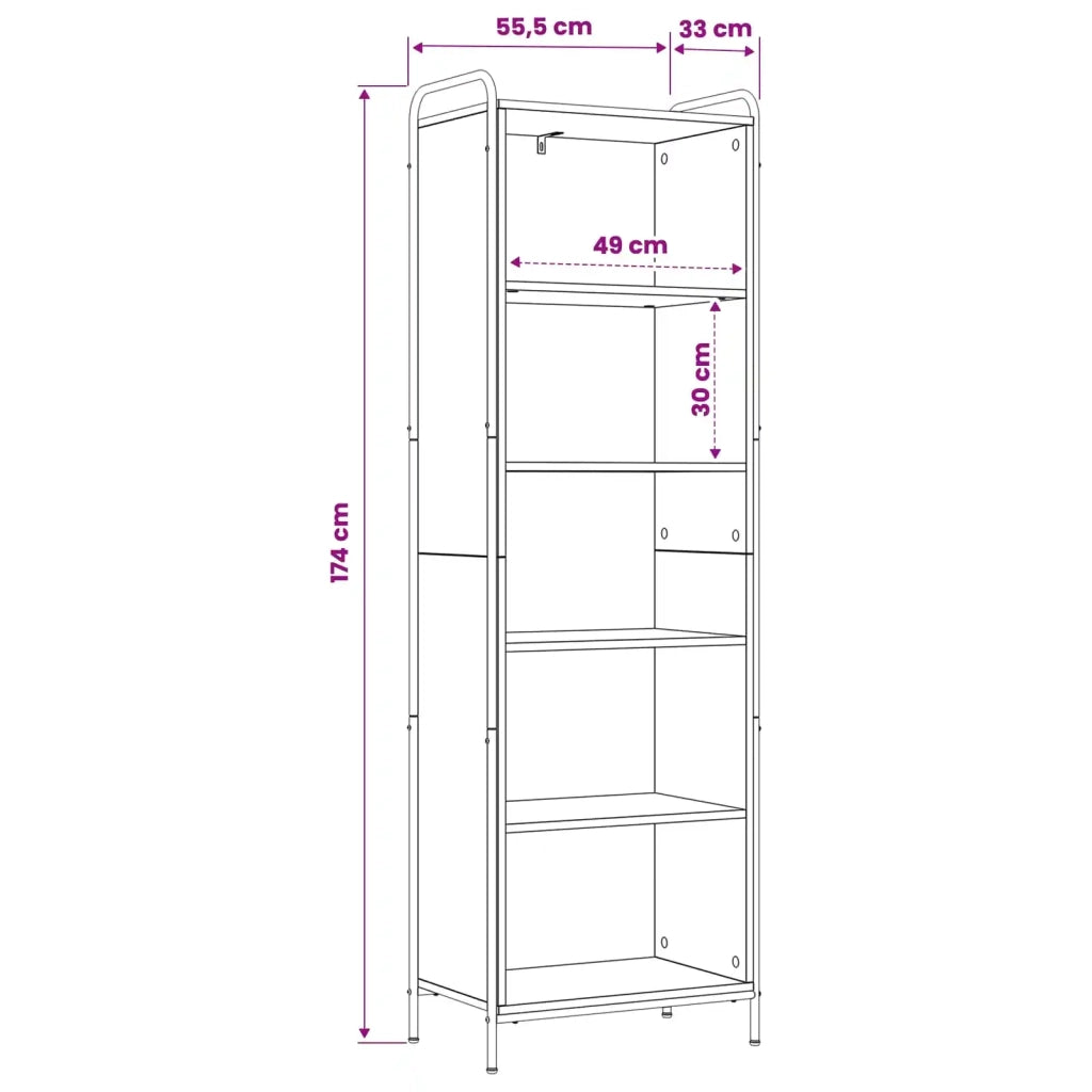 Armadio per Libri 55,5 x 33 x 174 cm Legno ingegnerizzato 8013949