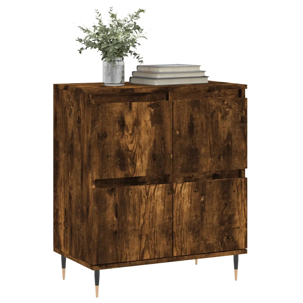 Credenza Rovere Fumo 60x35x70 cm in Legno Multistrato 831209