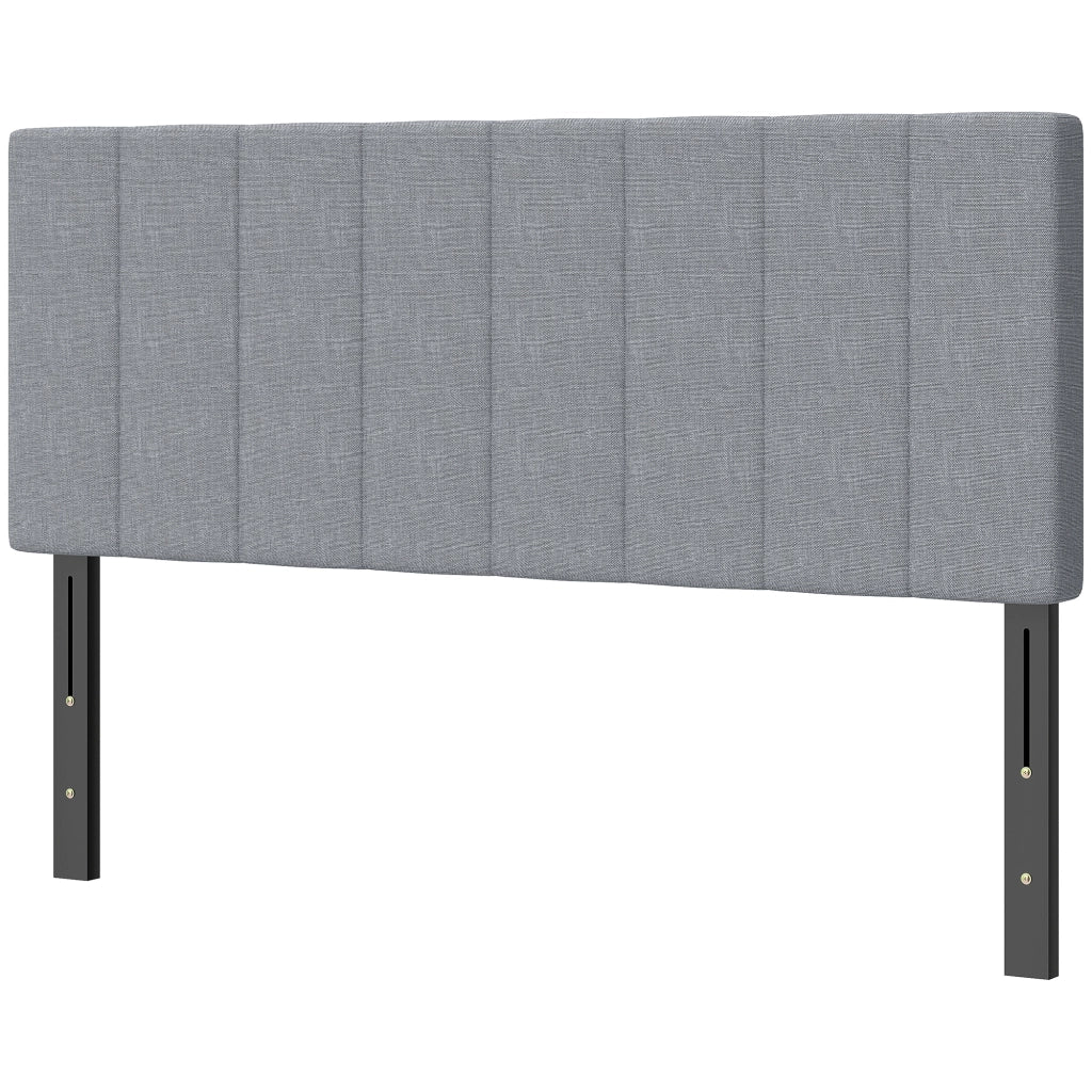 Testiera regolabile in altezza con gambe in metallo ¨C zephmum ¨C 160x10x106 cm Grigio