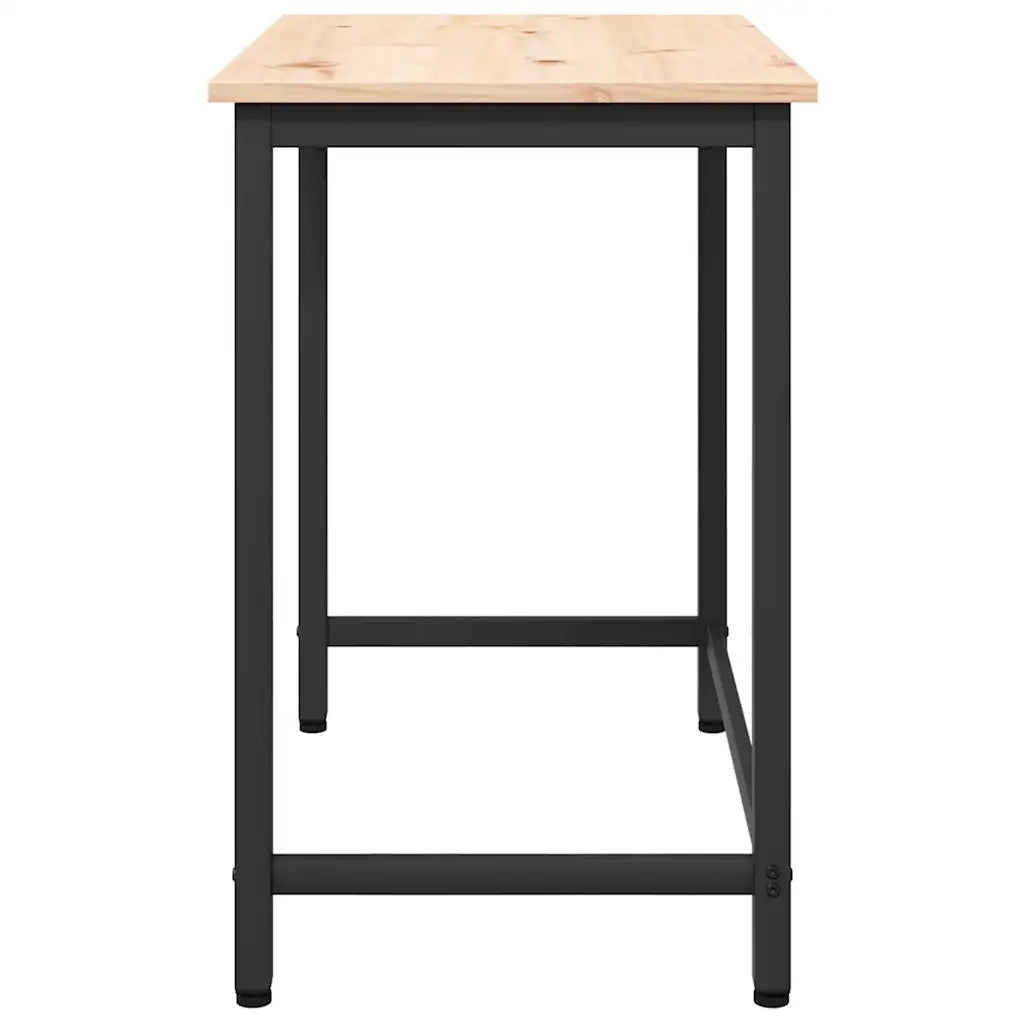 tavolo Naturale 80 x 50 x 77 cm Legno ingegnerizzato e acciaio 873790