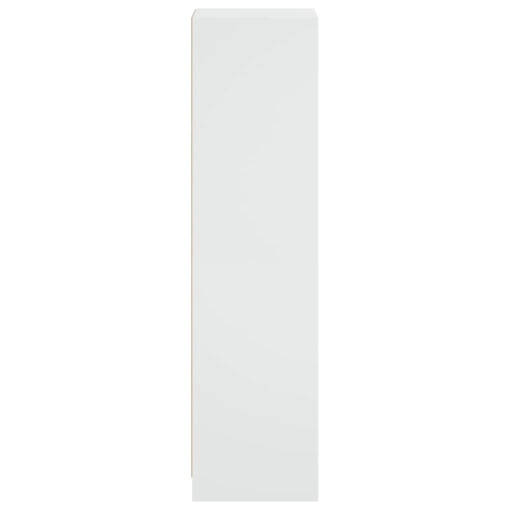 Buffet credenza cassettiera mobiletto mobile contenitore organizer per cucina soggiorno salotto con ante in vetro 35 x 37 x 142 cm bianco 02_0030109