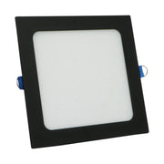 Faretto LED incasso 10W quadrato 17cm nero 4000K Polux