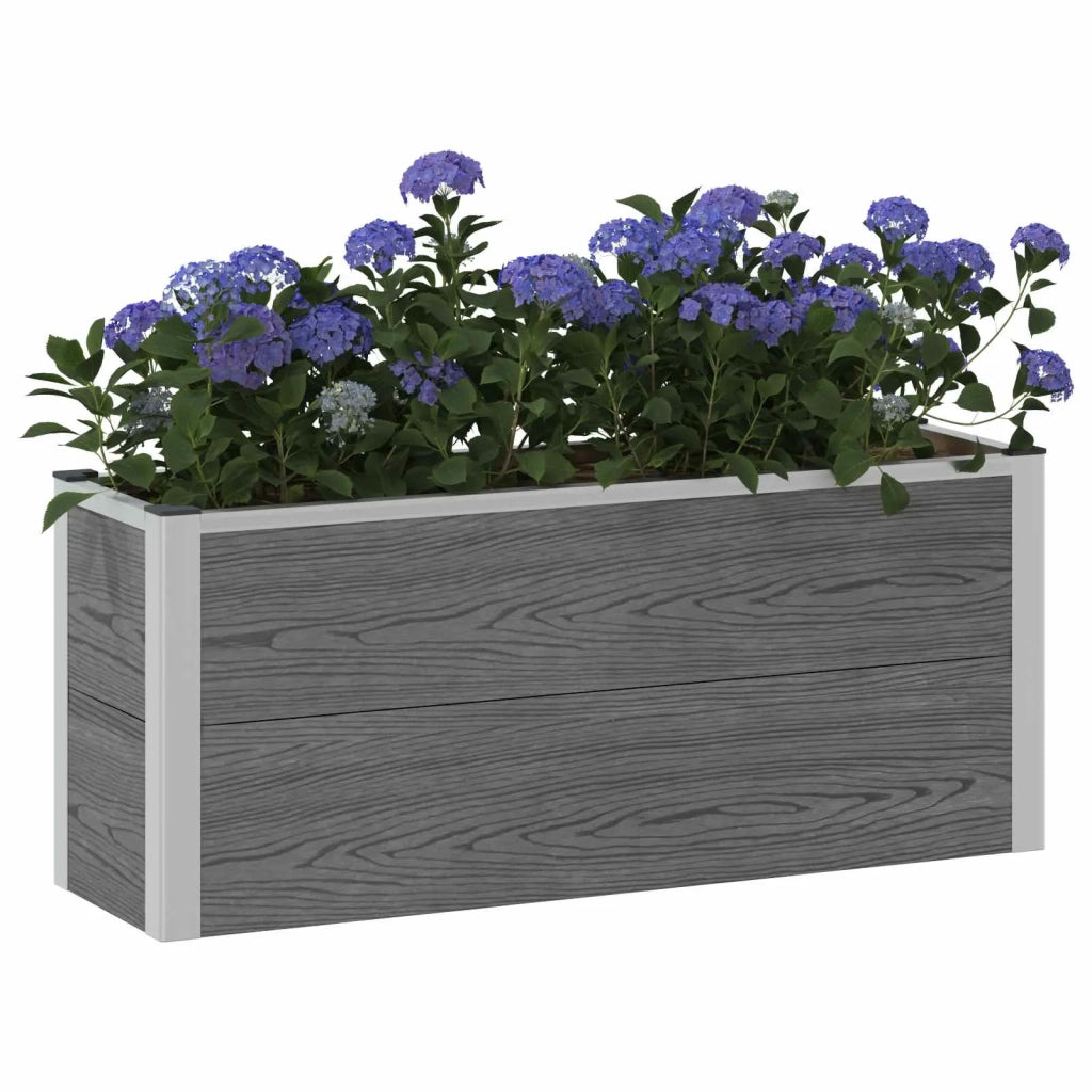 Letto rialzato da giardino Grigio 100 x 30 x 22 cm 42039084