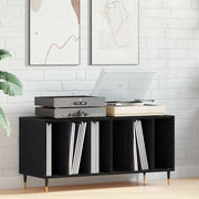 Mobile porta vinili Rovere Nero 100 x 38 x 48 cm 862901