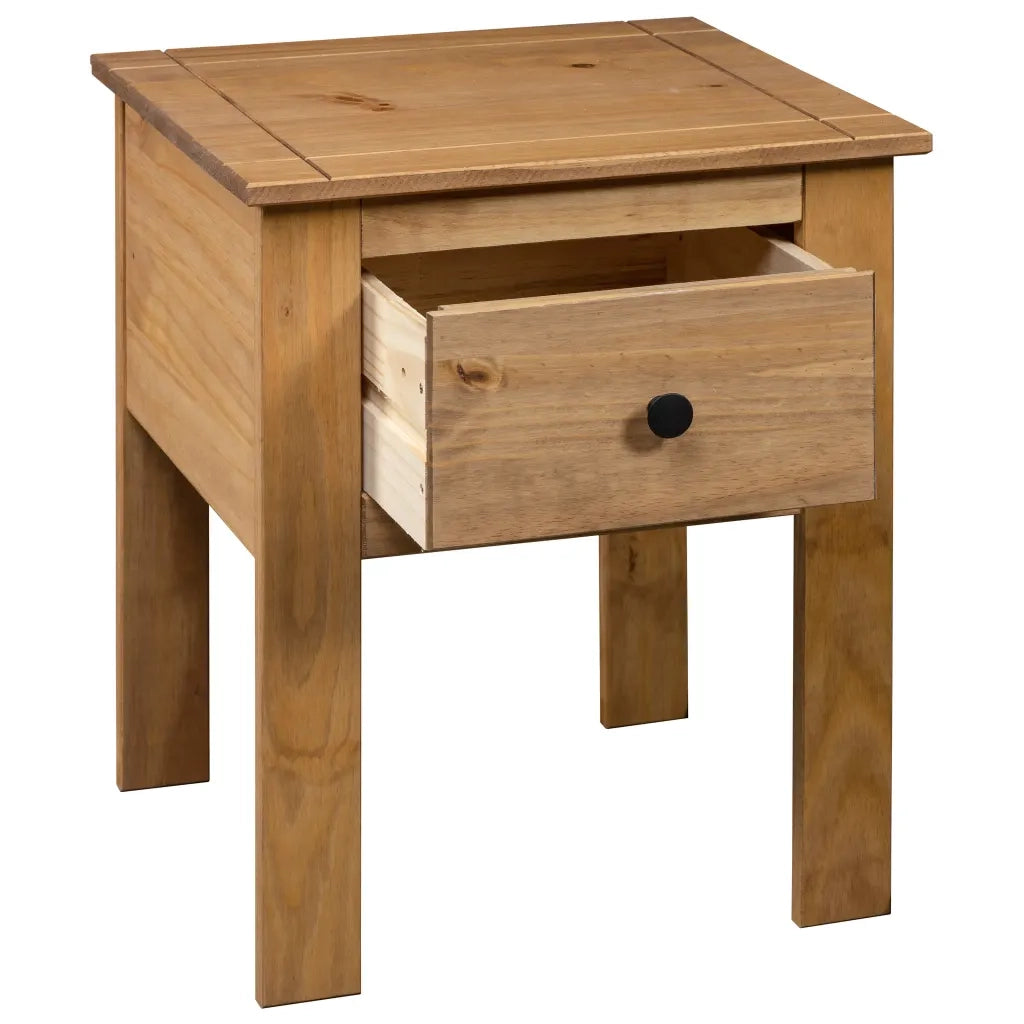 Comodino | Armadio da Notte | Mobiletto da notte 46x40x57 cm in Legno di Pino Panama Range