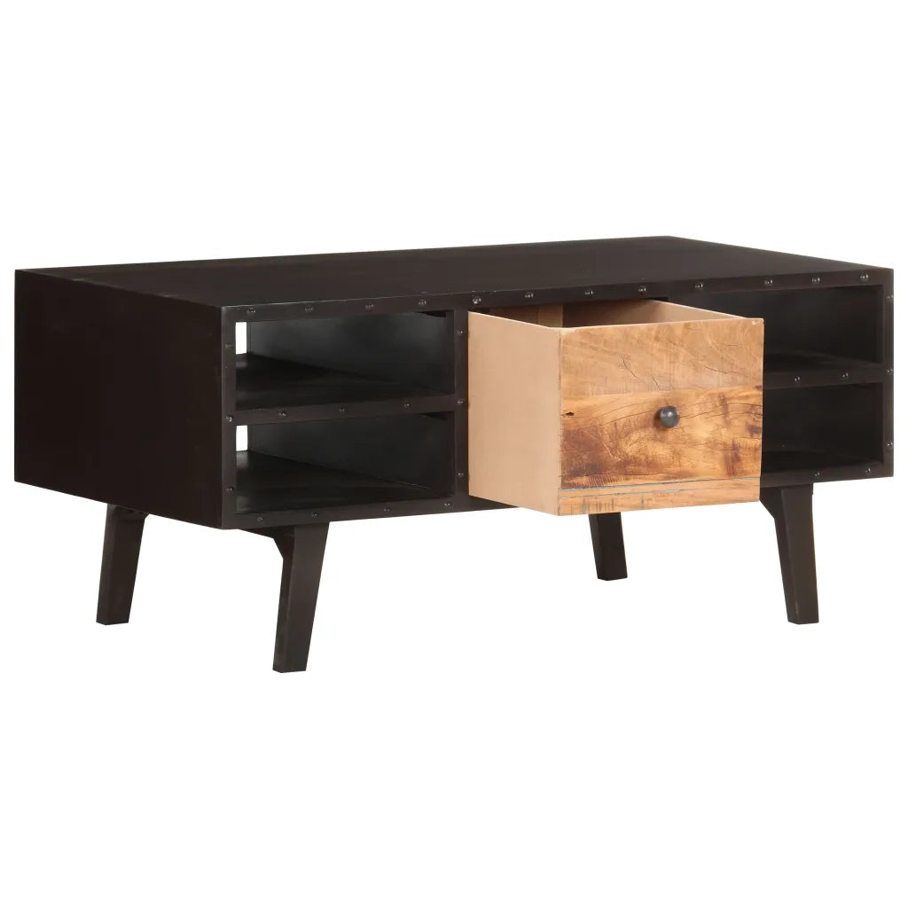 Tavolino da Salotto 100x50x45 cm in Legno Massello di Recupero 287857
