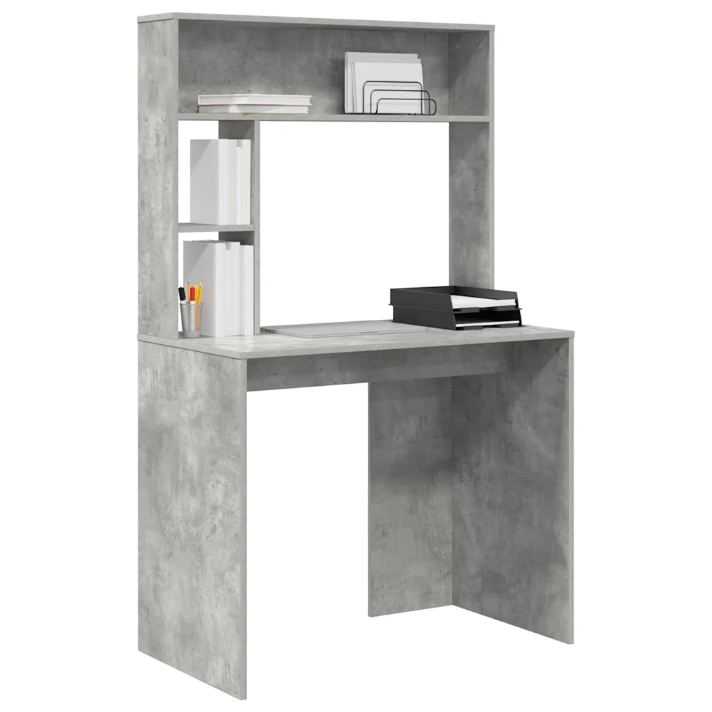 Scrivania | Tavolo da Ufficio Grigio cemento 91 x 50 x 149 cm Legno multistrato